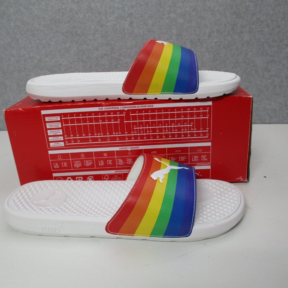 Puma Cool Cat Rainbow  Bx Slides Sandals Womens Sz 8